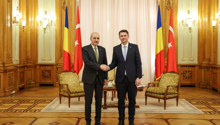 TBMM Başkanı Kurtulmuş, Romanyalı Mevkidaşı Abrudean ile Bükreş’te Bir Araya Geldi